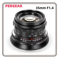 PERGEAR 35mm F1.4 Full-Frame Manual Focus Lens Compatible with Sony E Canon RF Nikon Z L-Mount Cameras A7 A7II A7III A7R A7RII