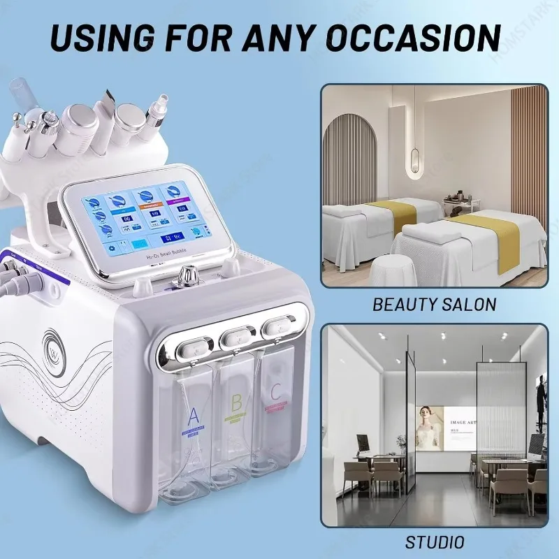 7 in 1 Hydrafacial Skin Beauty Machine, Facial & Eye Cleansing Device, Salon Skin Rejuvenation, US UK EU Plug