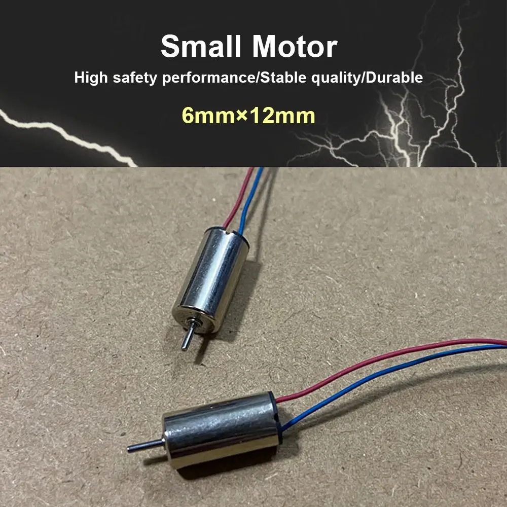 4pcs New 612 Remote Control Aircraft Motor 6*12mm Small High-speed Model Aircraft Motor Shaft Alloy DIY Hollow Cup Motor