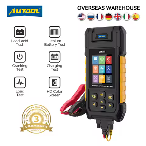 AUTOOL BT960 Car Battery Tester 6V 12V 24V 30 to 2000 CCA Battery Analyzer 0-80V Battery Tools Battery System Detecter