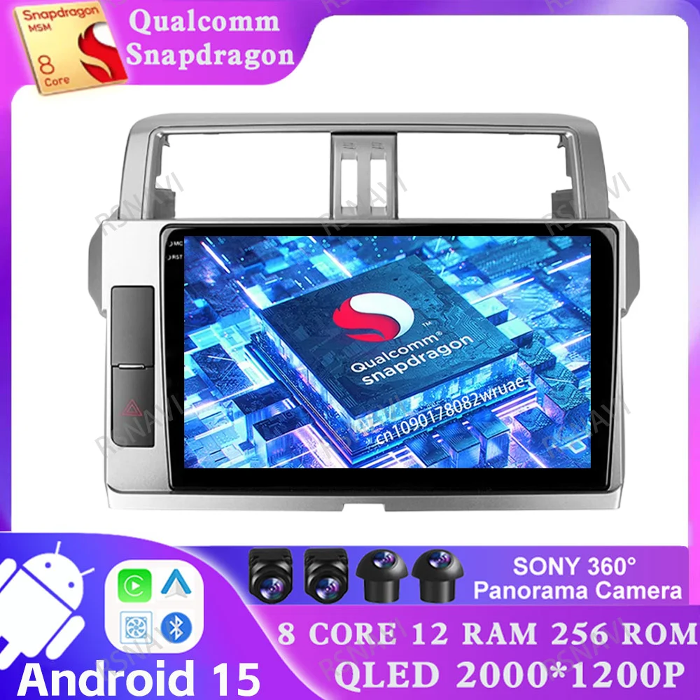 Android 15 Car Radio For Toyota Land Cruiser Prado 150 2013 - 2017 Passat B6 Tesla Model Y Accessories 2025 Golf 4 Accesories BT
