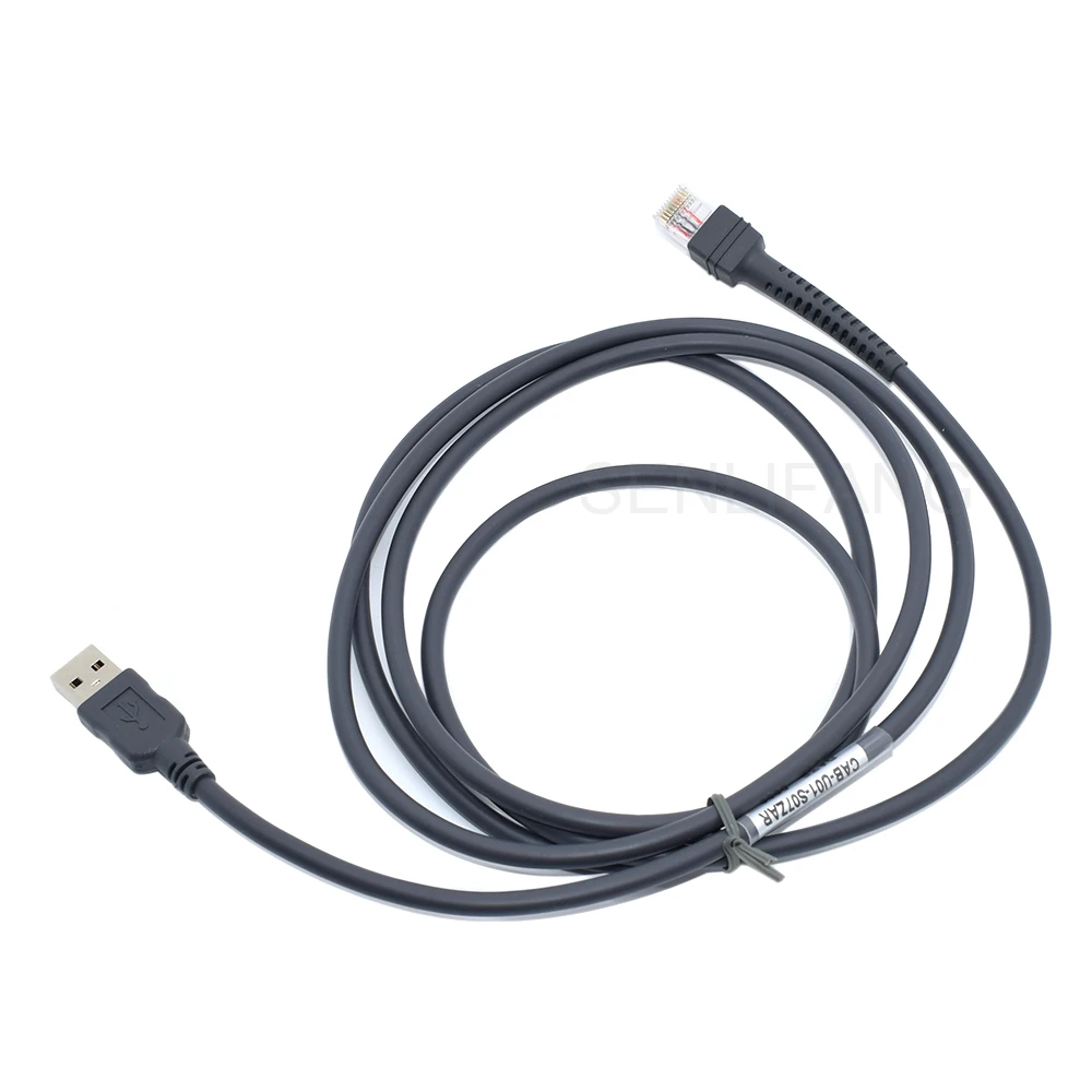 2M USB Ke RJ48 RJ50 Kabel Data Pemindai untuk LS1203 LS2208 LS4208 LS3008 CBAU01-S07ZAR Simbol Pemindai Kode Batang Bagian Kabel Drop Ship