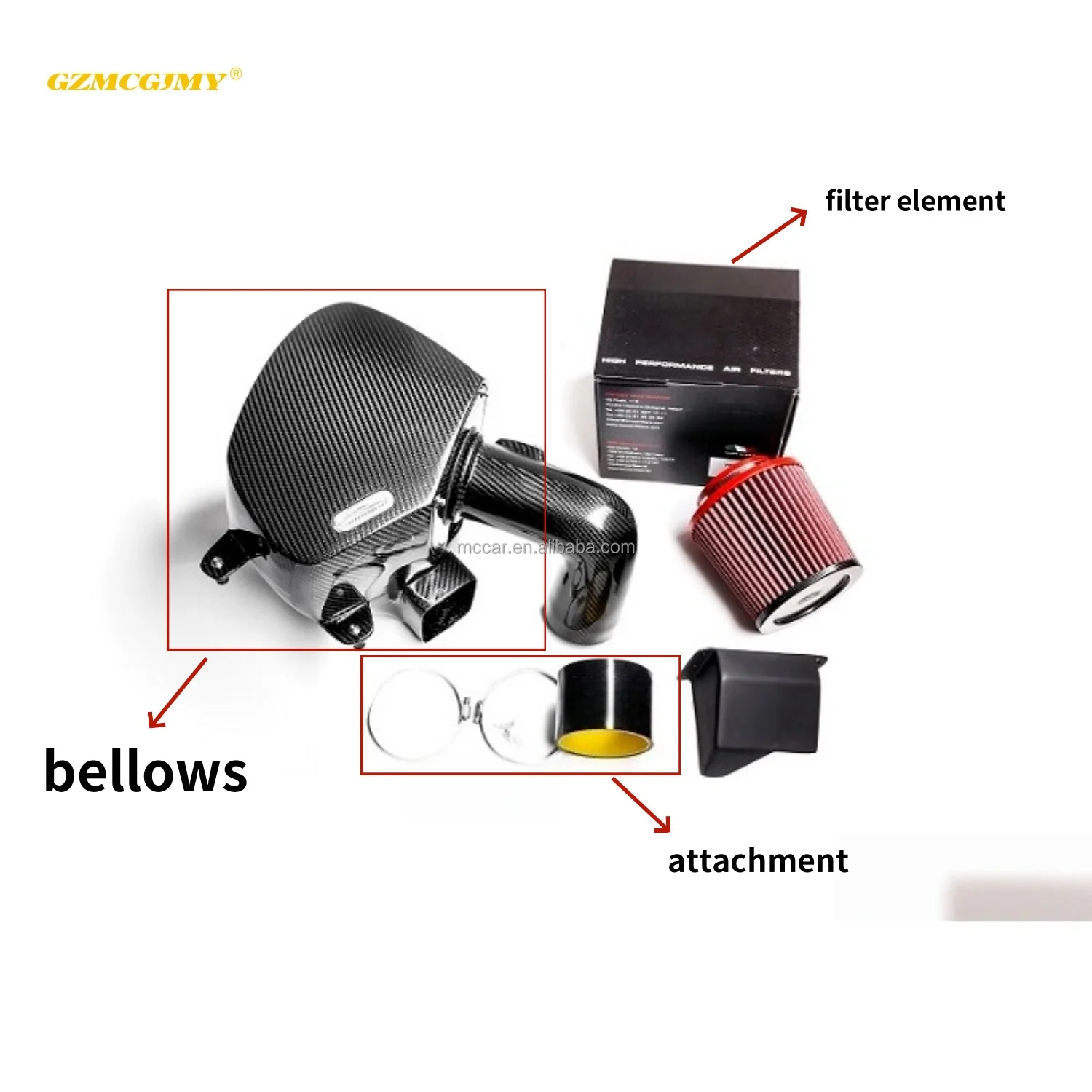 

Prefect Real Dry Carbon Fiber Intake System Track for BMW B58 F Series M14Oi M240i M340i 440i 3.0T Air Intake Pipe with Filter