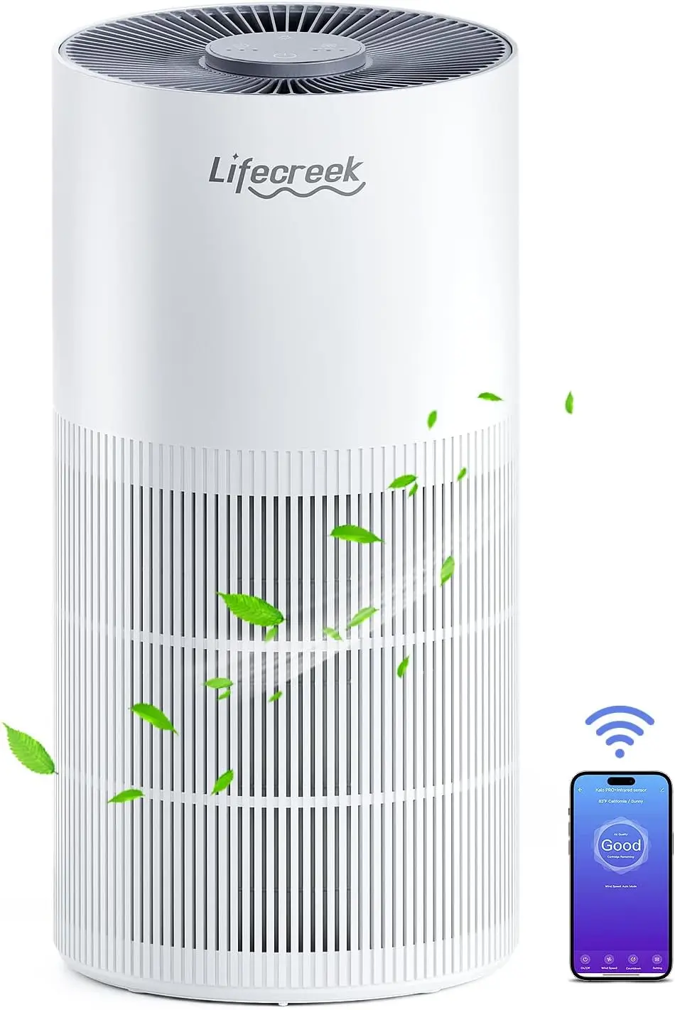 Air Purifiers for Large Rooms up to 1084 Ft², Smart WiFi Control & Bluetooth, 3-Stage Filter Air Purifiers for Bedroom 22 dB