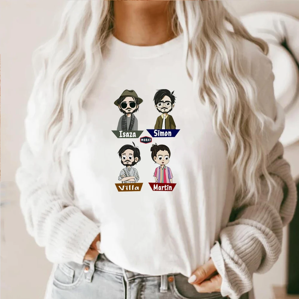 Latin Pop Music Group Morat Lovers Gift Women's T-shirt Summer Fashion Short Sleeve Morat Band Fan T-shirt Morat T-shirt