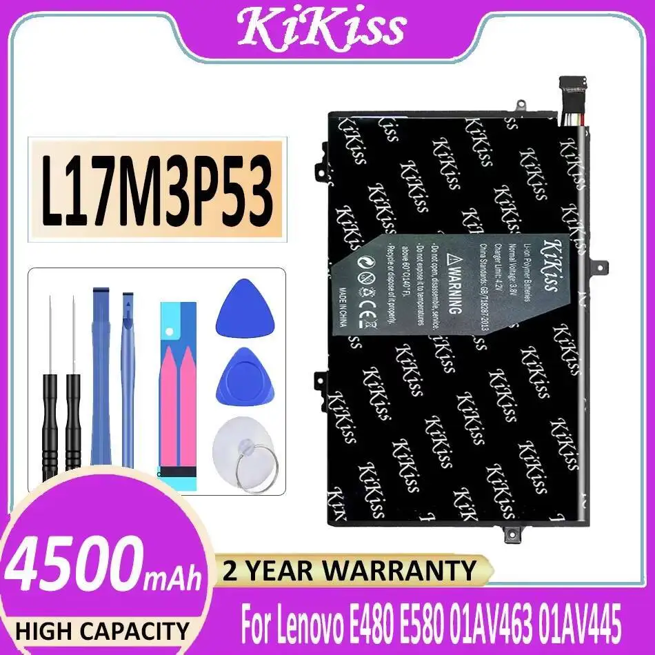 

4500 мАч аккумулятор для ноутбука Lenovo Thinkpad E480 E580 R480 R580 01AV463 01AV445 01AV466 экологически чистый L17M3P53