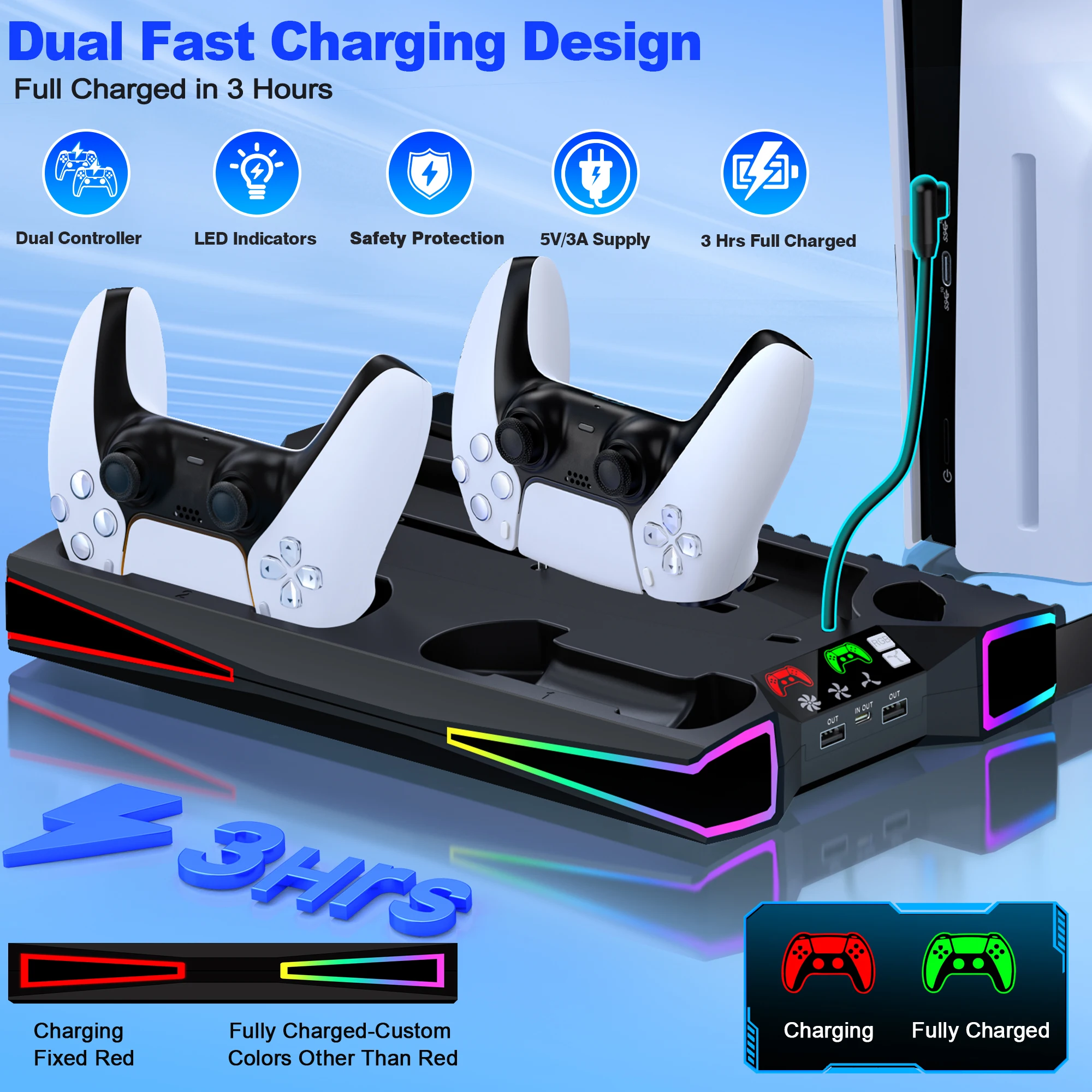 Thumbnail 3 - #9 PS5 Vertical Stand With Fan Discount Picks