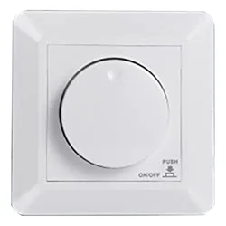 LED Dimmer Switch, Flush-Mounted Dimmer for Dimmable LED and Halogen, 5-300 W Dimmer Switch LED, Phase Control Dimmer