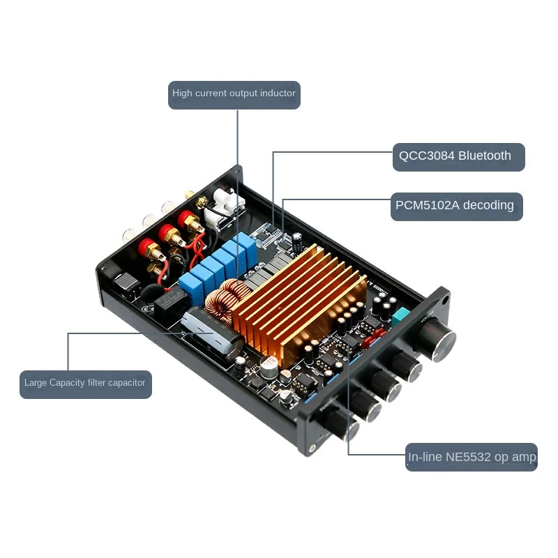 D231 ثنائي النواة TPA3223 عالي الطاقة 2.1 مضخم رقمي هاي فاي اوديوفيلي 3084 بلوتوث 5.4 فك LDAC