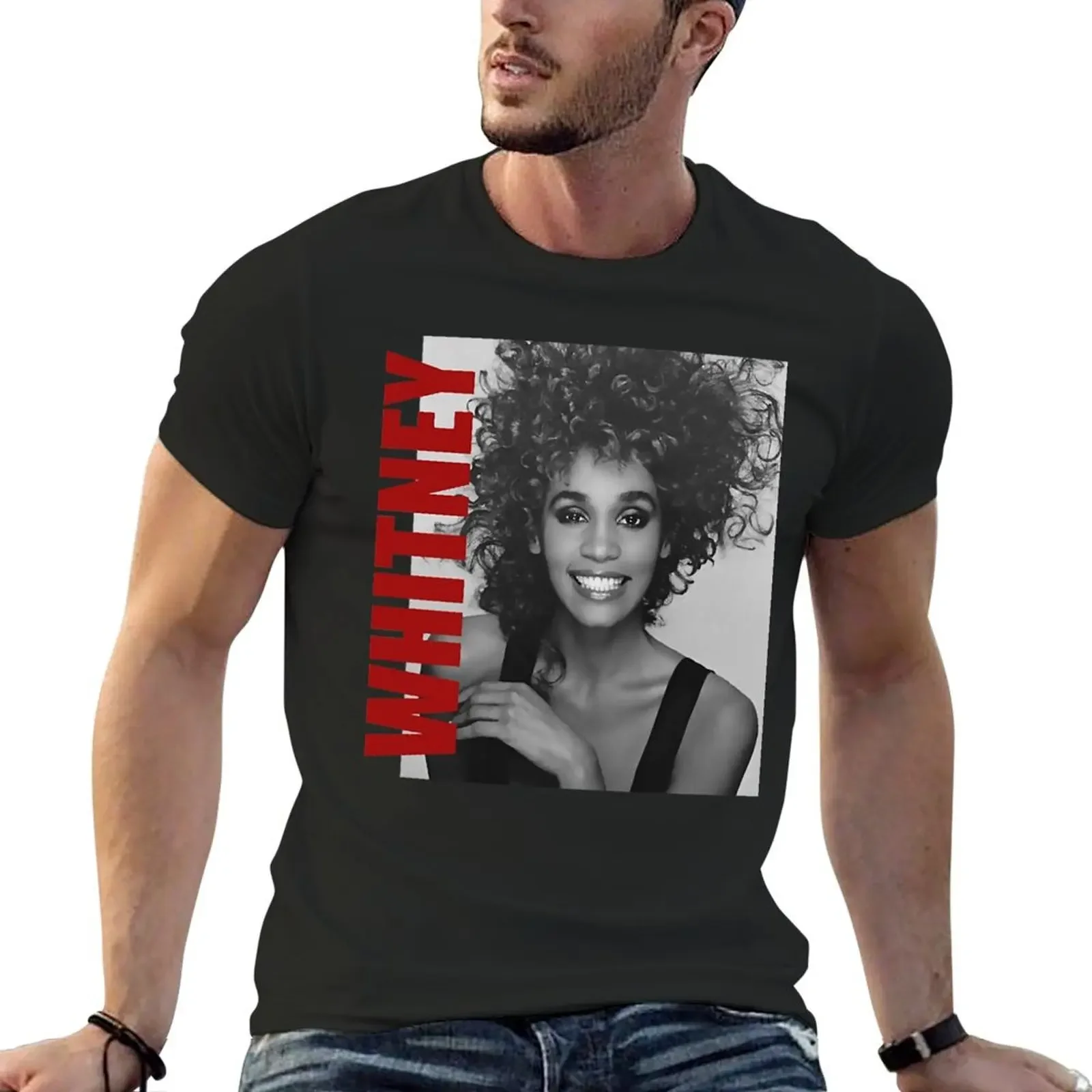 Whítnèy music Hóústòn Retro Aesthetic Fan Art 80s T-Shirt cute tops summer top funny t shirts men