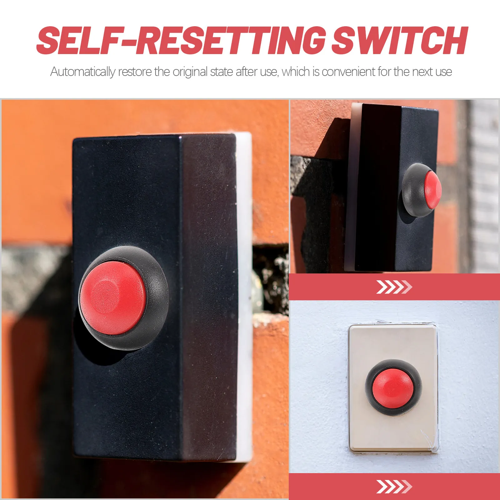 

Комплект из 10 металлических кнопок для дверного звонка с самовосстановлением, круглые кнопки-выключатели для дома, офиса, улицы, запасная часть для дверного звонка