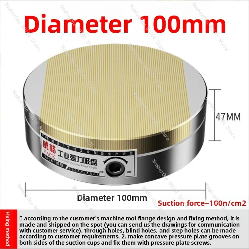Round Permanent Magnet Chuck for Precision Grinder Lathe Wire Cutting Custom Size Powerful Hold
