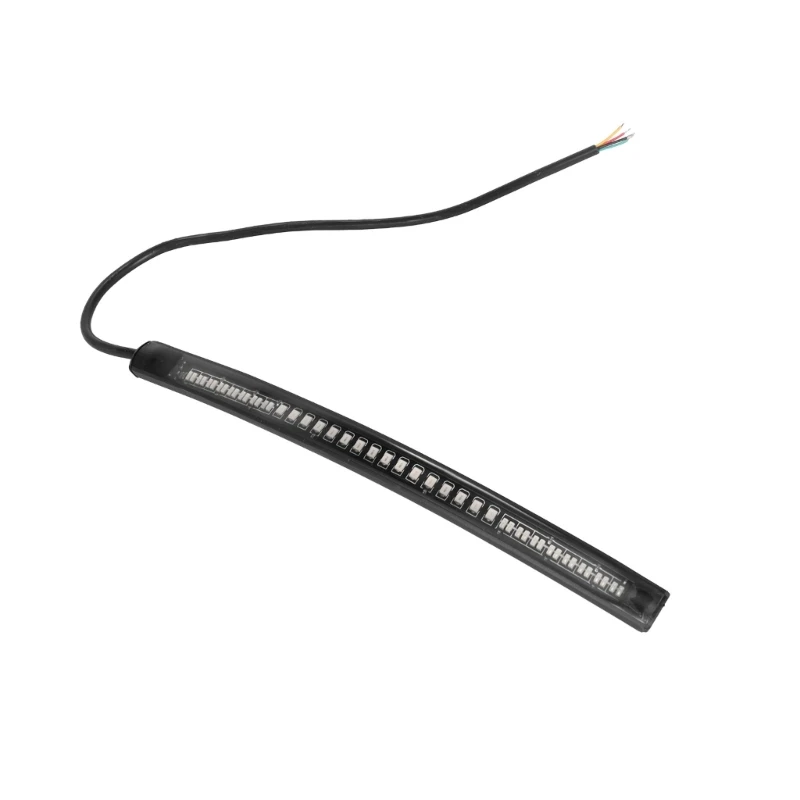 N5KD 48 LED Motorcycle License Plate Light Strips with Double Color Function for Brake Turn Lighting