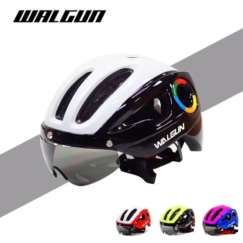 Road bike 270g lightweight helmet Summer helmet Magnetic attraction spectacle lens porous ventilation helmet Riding equipment