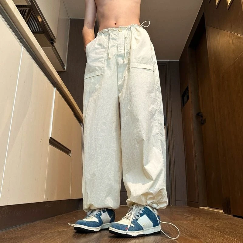 

Oversize Fishing Cargo Pants for Men Hip Hop Designer Loose Long Street Fashion High Quality Regular Fit Slacks Emo Trousers Man