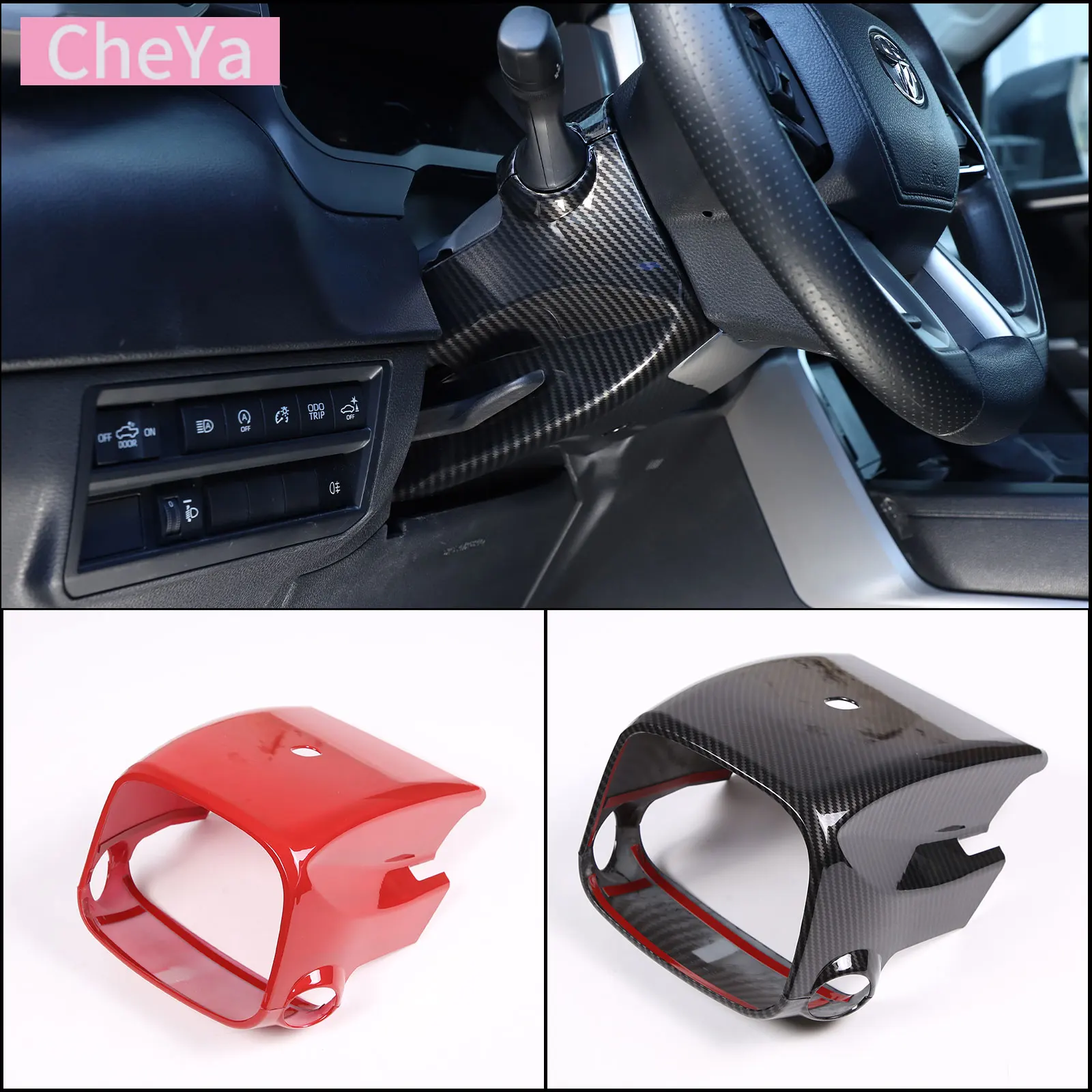 ABS Car Steering Wheel Steering Column Panel Cover for Toyota Tundra Sequoia Manual Adjustment Version 2022-2023 Accessories LHD