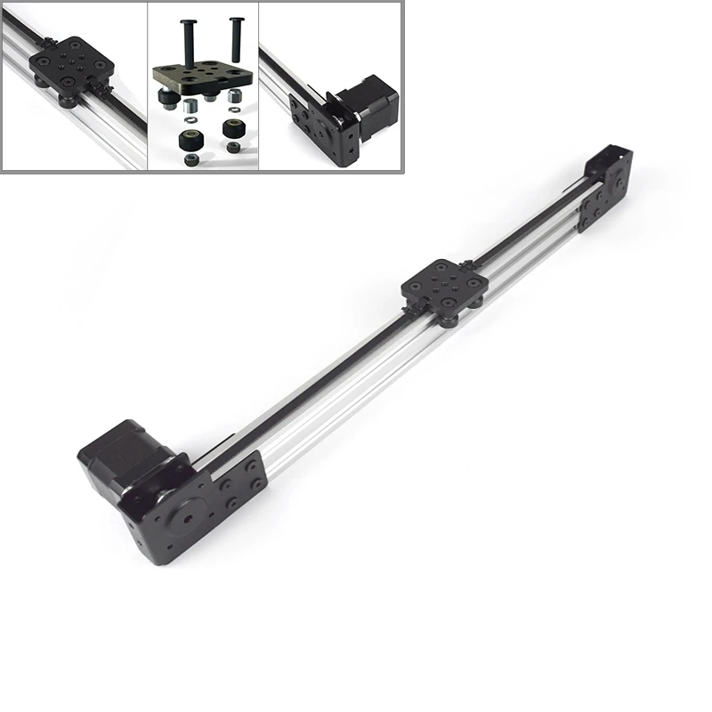 

V-Slot Mini V Linear Actuator Bundle Diy Belt Driven Kit with Nema 17 Stepper Motor 250mm 500mm 1000mm