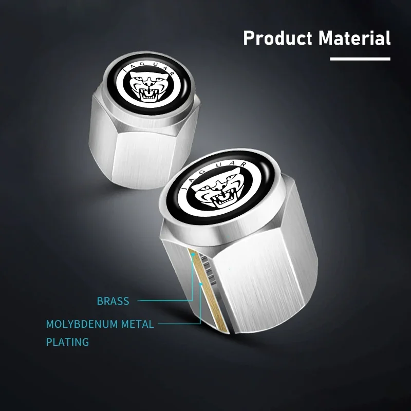 5 قطعة عجلة السيارة الإطارات صمام قبعات الإطارات حافة الجذعية يغطي مقاوم للماء ل جاكوار XK S-نوع F-Type X-Type F-Pace I-Pace E-Pace XFR XKR