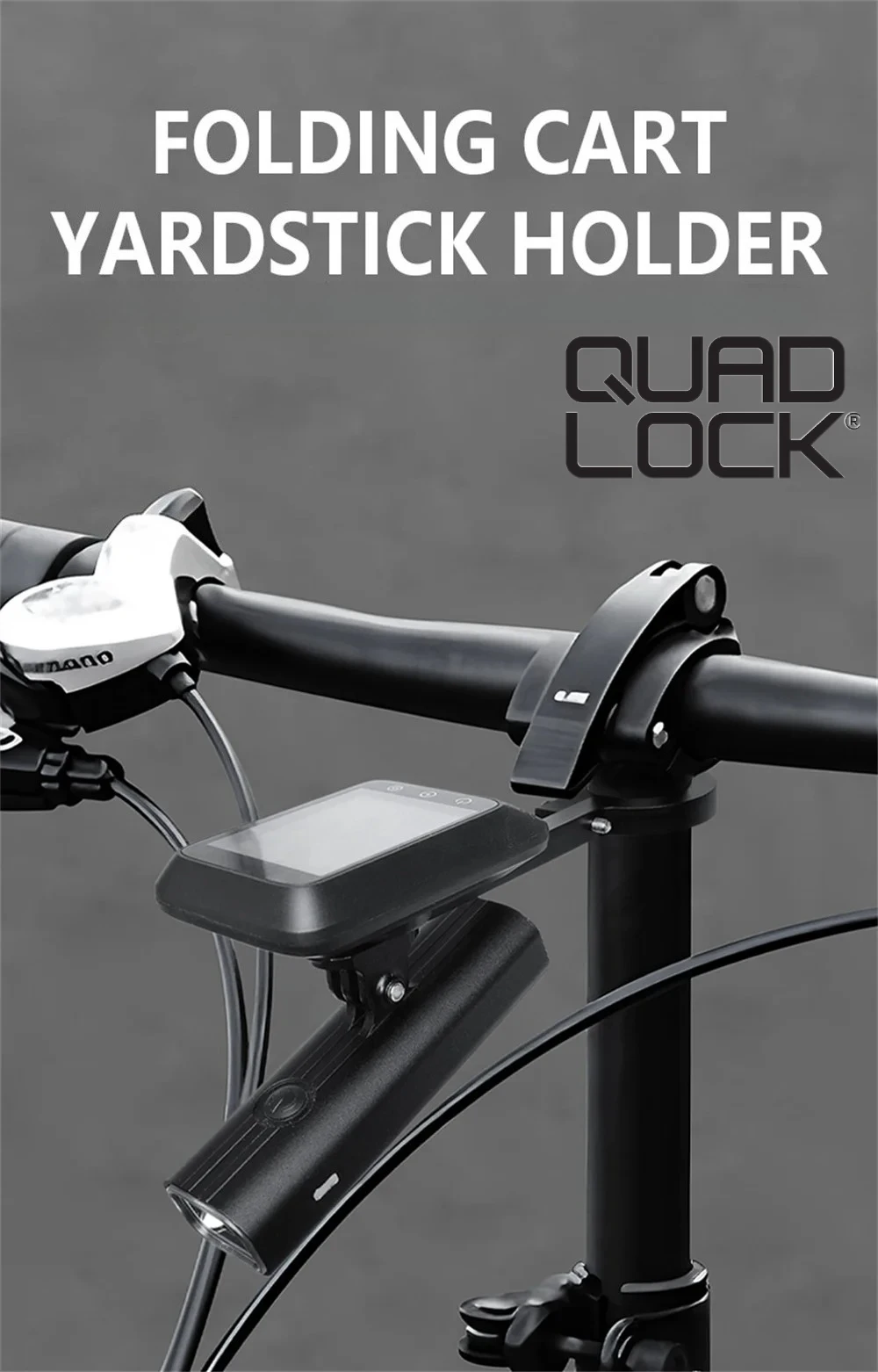 

QUAD LOCK Folding Adjustable Angle GPS Cycling Support Stem Holder