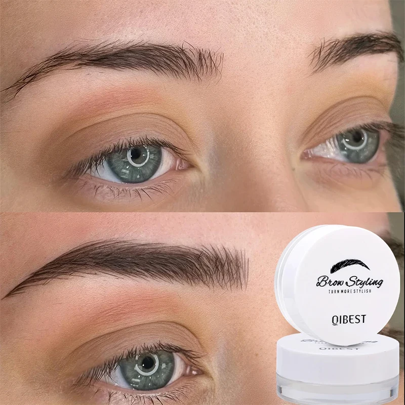 Qibest natürliches farbloses Styling Augenbrauen wachs entspannende Augenbrauen fixier seife transparent lang anhaltende Augenbrauen definieren Gel Make-up