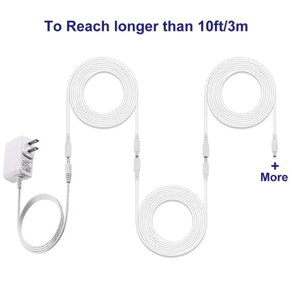 DC 12V Power Adapter Extension Cable 5.5*2.1mm & 5V 3.5*1.35mm Male Female Power Cord Extend Wire 3M 6M 9M Cable For CCTV Camera