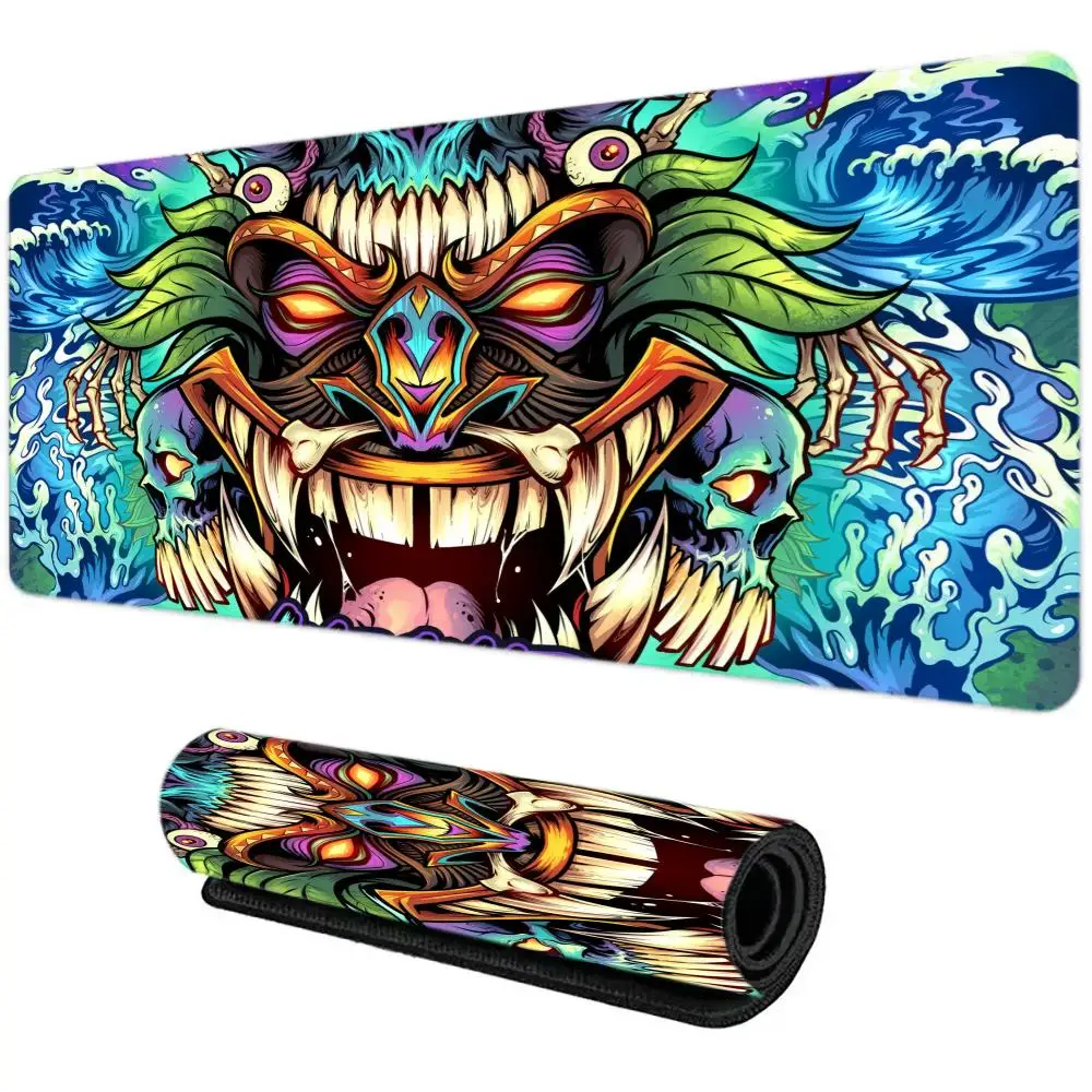 แผ่นรองเมาส์ลายมอนสเตอร์ญี่ปุ่น ขนาดใหญ่ สำหรับคอมพิวเตอร์ สำนักงาน เล่นเกม แผ่นรองโต๊ะ XXL ยางกันลื่น ขอบเย็บ แผ่นรองคีย์บอร์ด แผ่นรองโต๊ะยาว