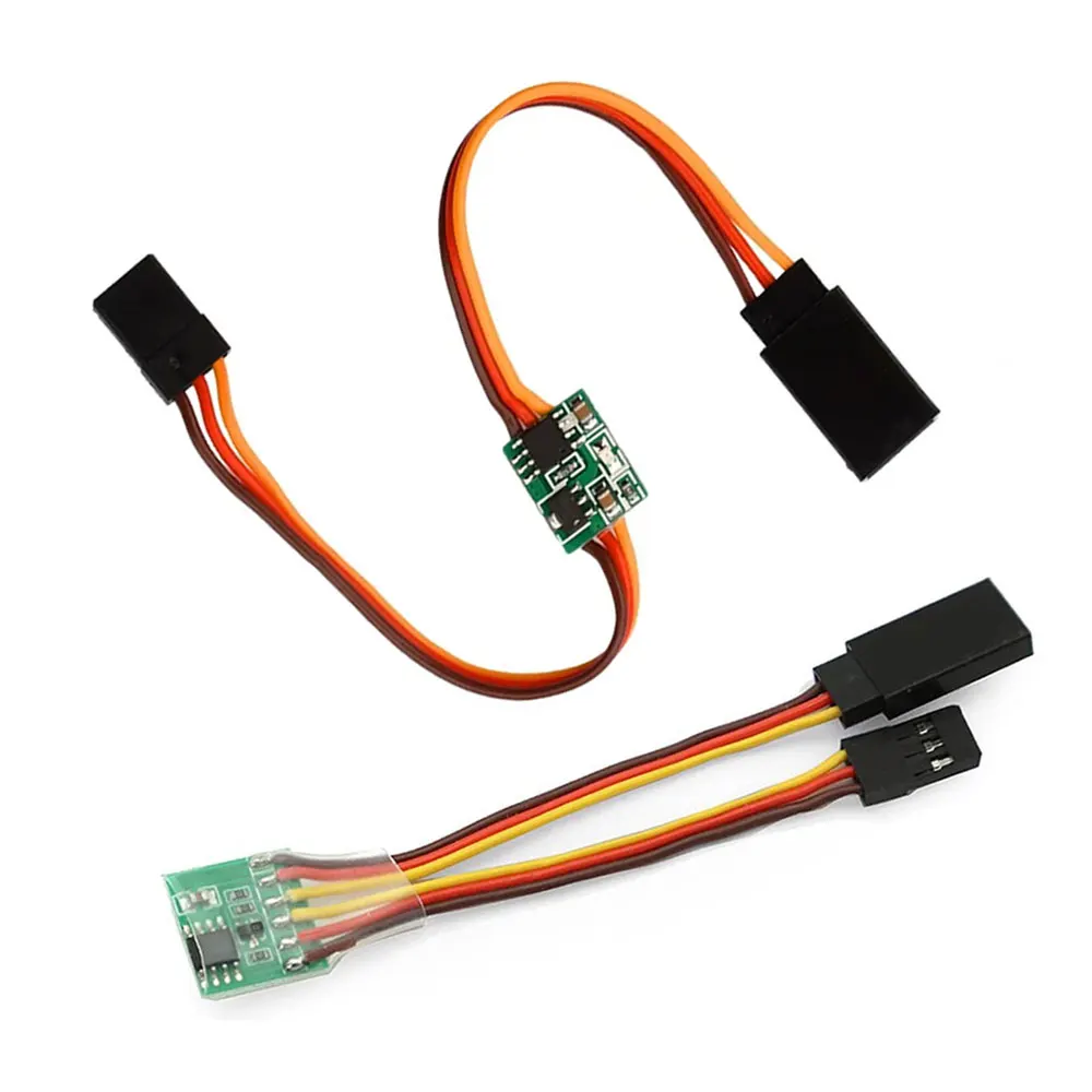 Universal Servo Inverter Signal 4-6V / 3.6V-24V Steering Gear Reverser Low/High Voltage For RC Servo Airplane V-tail