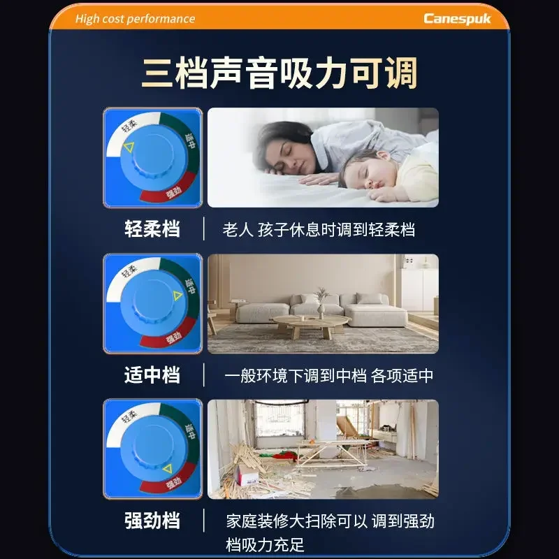 Vacuum cleaner for both wet and dry powerful and high-power household, large suction, beauty sewing, industrial vacuum cleaner