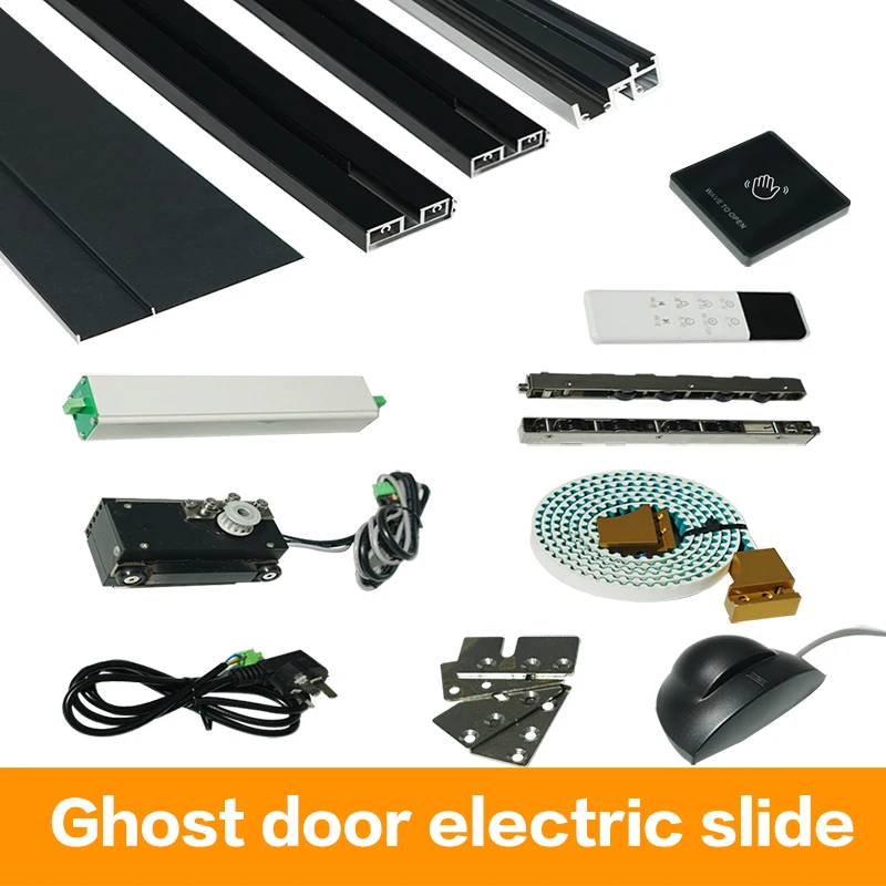 Porte coulissante automatique électrique invisible sans rail, commande intelligente, kit de quincail