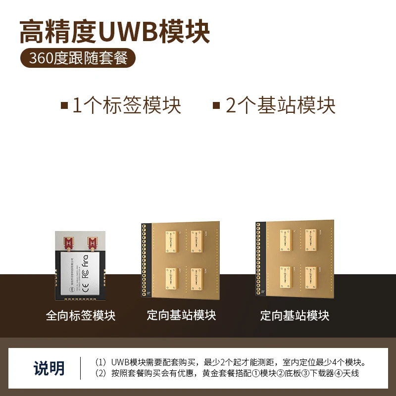 UWB Follows the Car Development Board with a High-definition OLED Screen