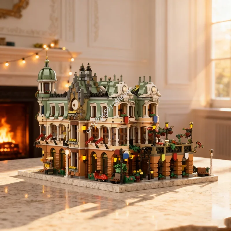 

9718 шт. MOC Grand Boutique отель сад модульная модель строительные блоки строительные рождественские подарки DIY идея развивающая игрушка для детей