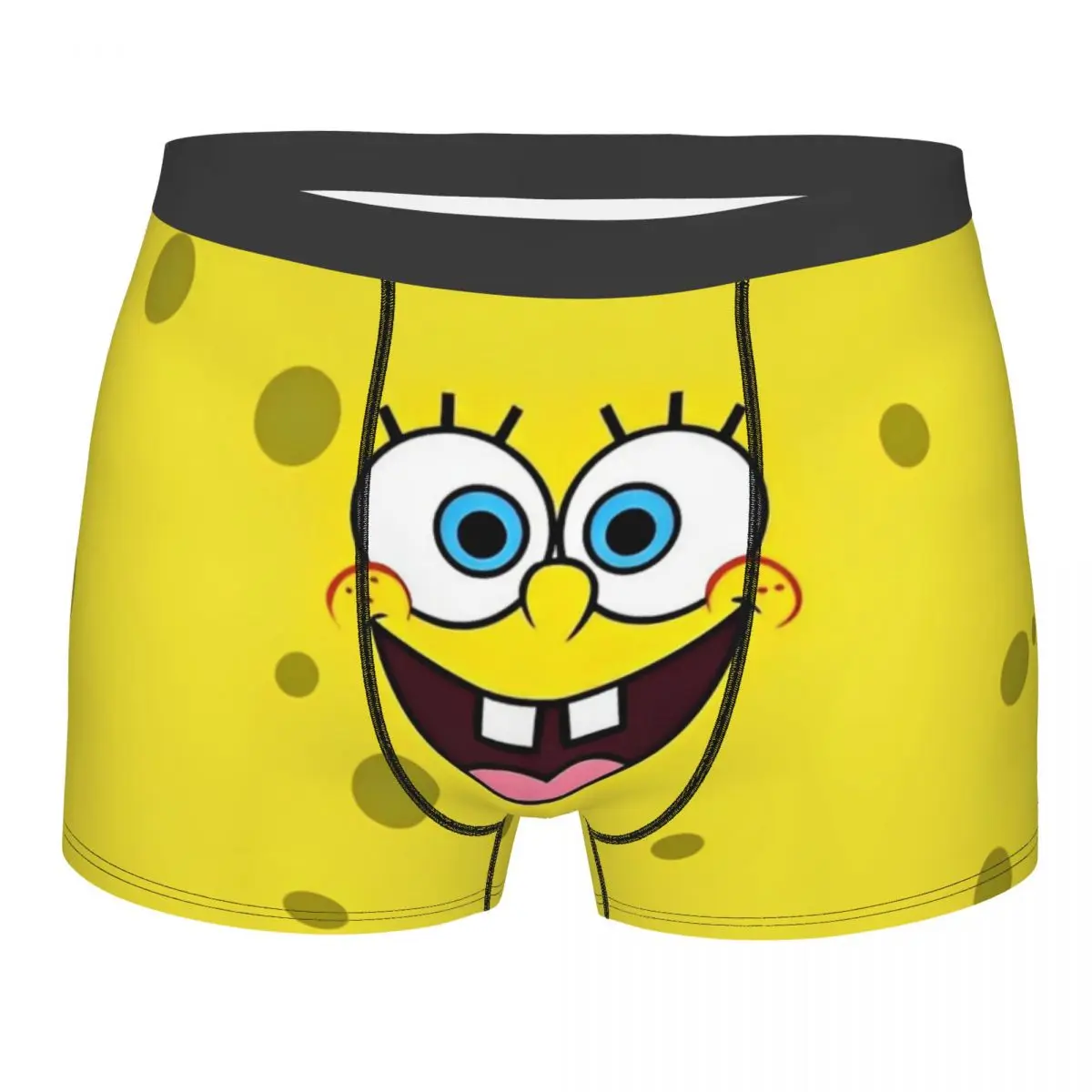 SpongeBobed Anime Cartoon Men Boxers Shorts Soft Underwear Underpants