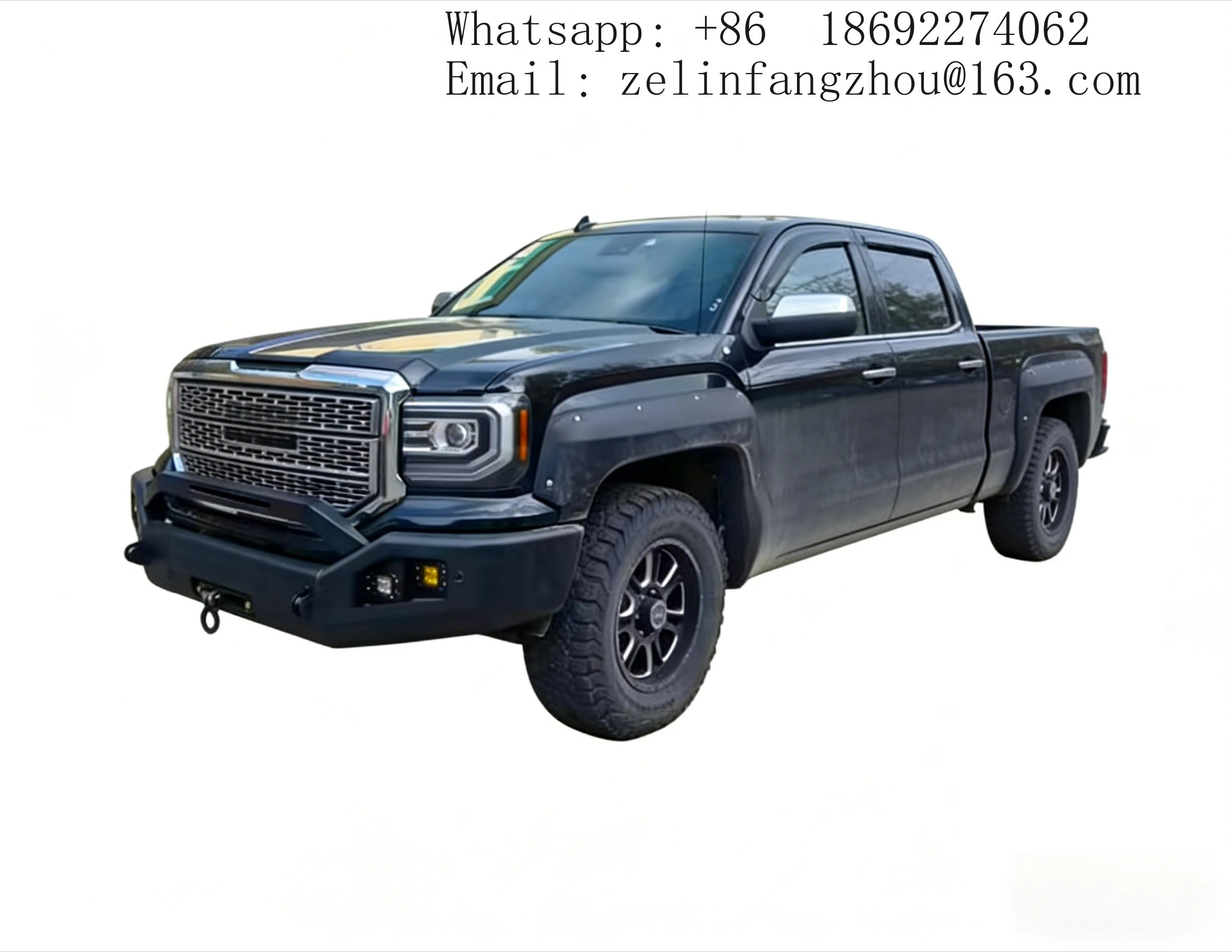 Front Bumper for Sierra 1500 2014-2019 QK Steel Body Kit Fog Light Cutouts Bolt-On 1 Year Warranty Brand New