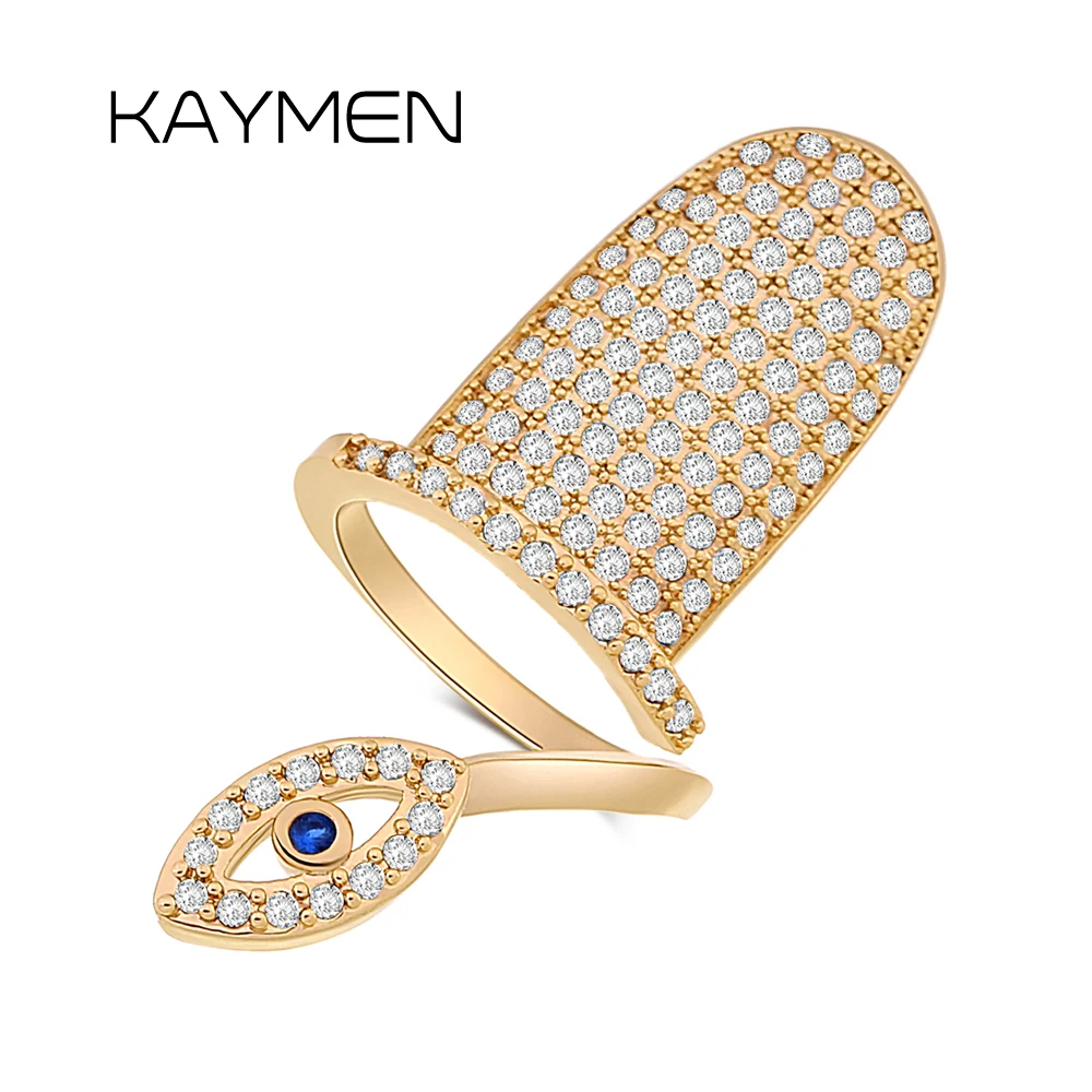 KAYMEN Sparkling New Gothic Nail Rings for Women Daily Fingertip Protective Cover Trendy Ring Jewelry Gift to Friends