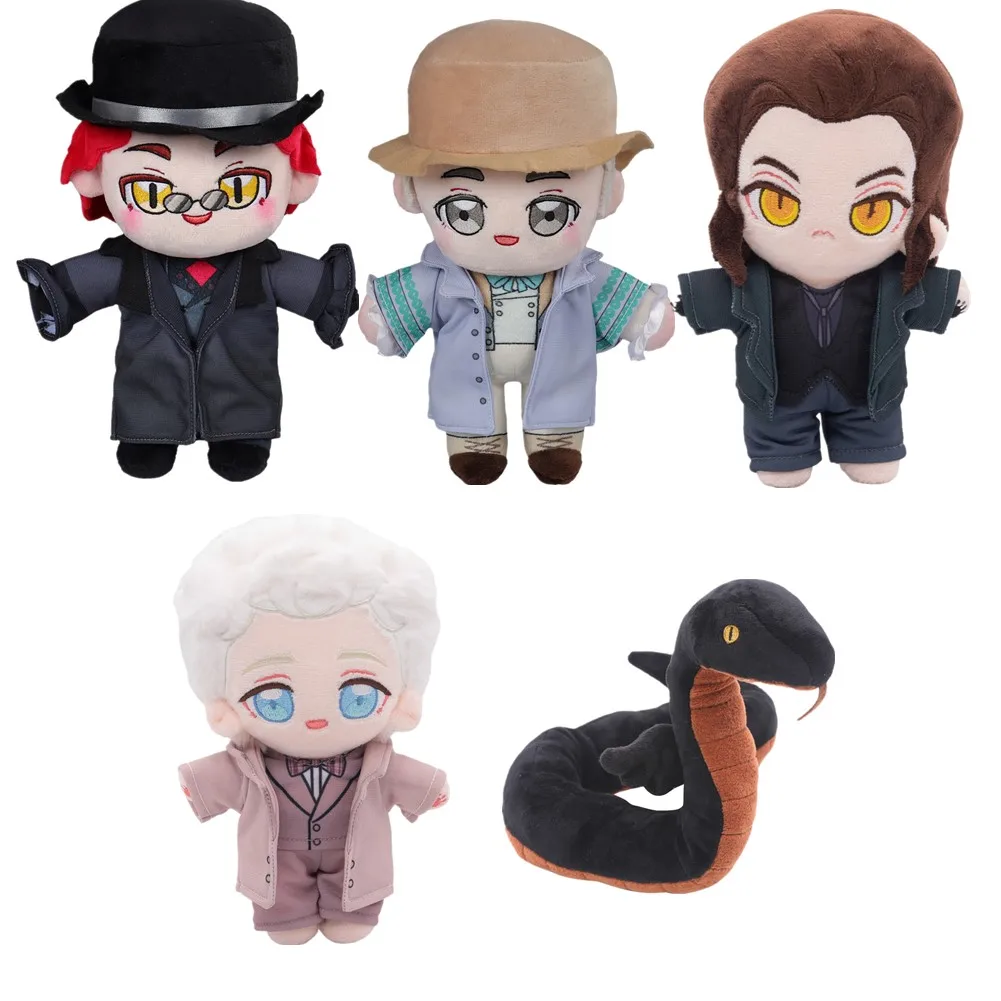 20CM Devil Crowley Angle Cosplay Aziraphale Plush TV Omens Cosplay Fantasy Props Mascot Birthday Gifts Decor Accessory