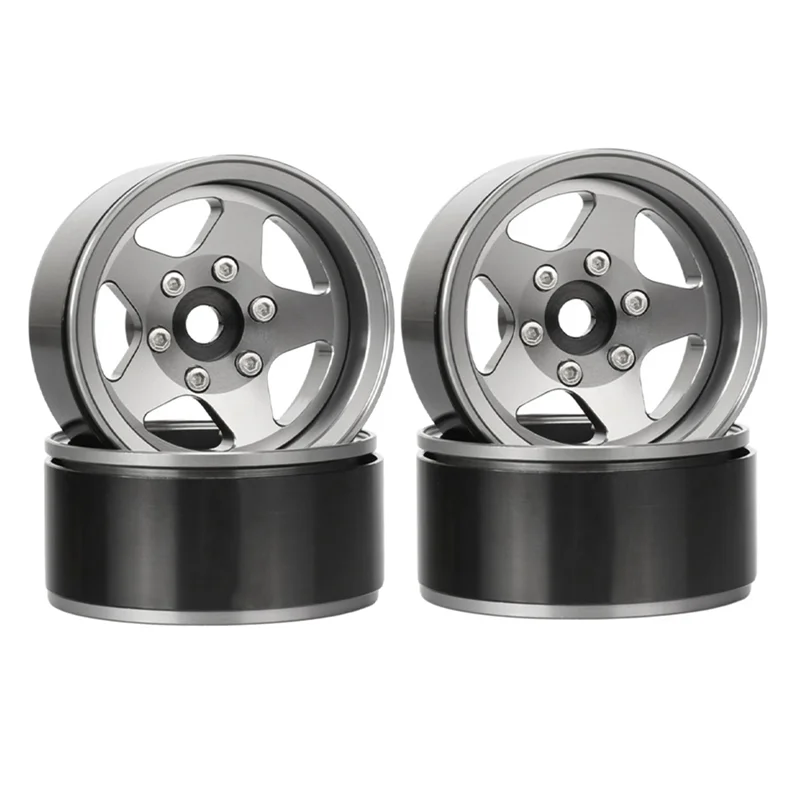 

Обод для RC 1/10 D90 TF2 Tamiya CC01 LC70 MST, совместимый-4 шт., 1,55 дюйма, 5-спицевое металлическое колесо, регулируемое смещение