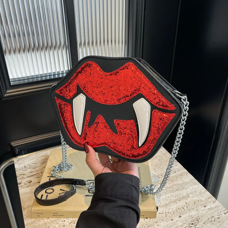 

Big Lip Bag Crossbody Bags for Women Fashionable Shoulder Bags Chain Designer Bag Purse and Handbags Mother Kids Bags for Girl