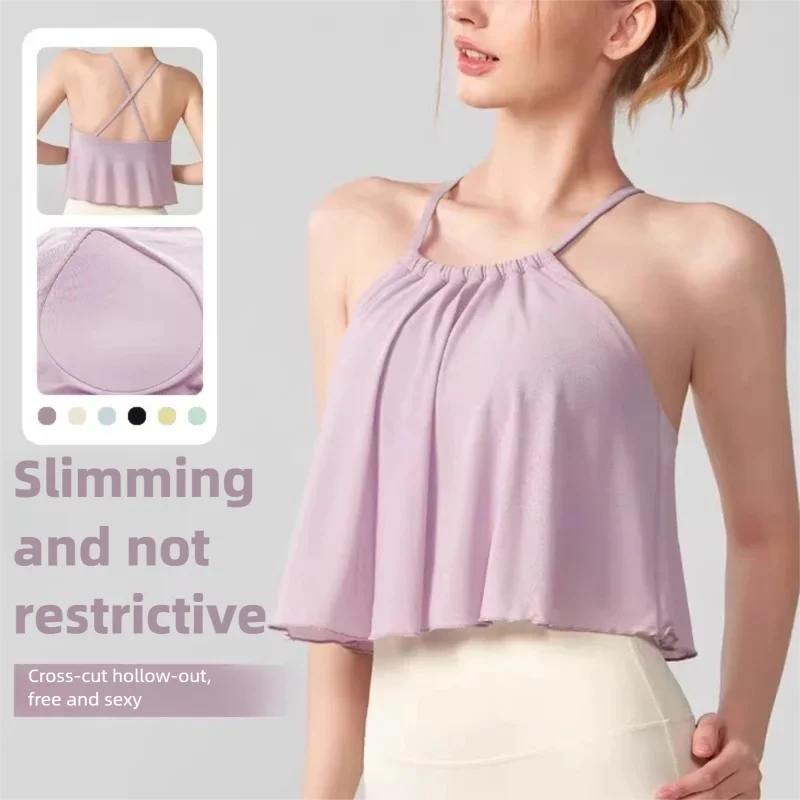 Mesh 2‑in‑1 Halter Sports Tank - Pilate Yoga Workout recension och pris
