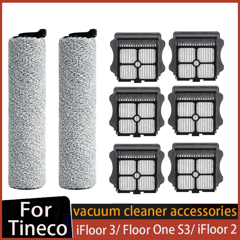 Roller Brush Hepa Filter Parts  For Tineco iFloor 3\\Breeze\\Floor One S3 Cordless Wet Dry Floor Washer Handheld Accessories