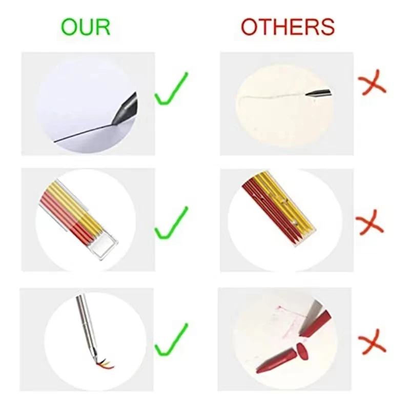 

24 шт., сменные стержни для карандашей для плотников, сменные стержни HB 2,8 мм для плотников