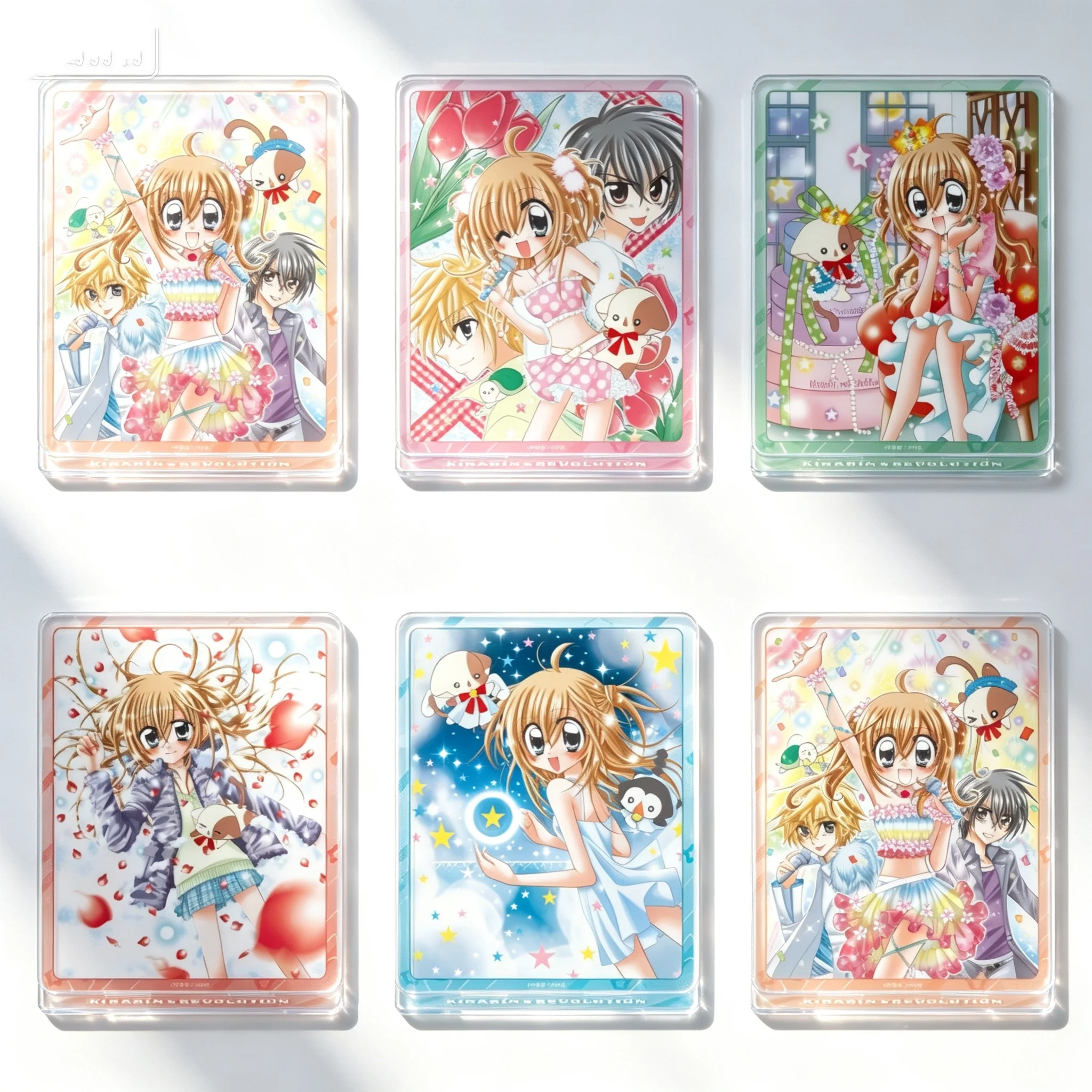 Anime Kirarin Revolution Kirari Tsukishima Rectangle Acrylic Stand Model Plate Keychains Desktop Ornament
