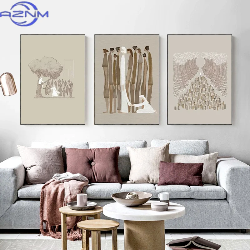 Modern Boho Jesus Christian Gift Bible Sketch Posters Prints Canvas Painting for Living Room Bedroom Wall Art Picture Home Decor