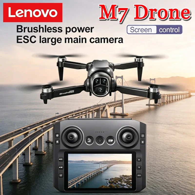 

Lenovo M7 Drone Equipped with Large Screen 5G HD Electronic Image Stabilization Camera and Brushless Motor Remote-controlled UAV