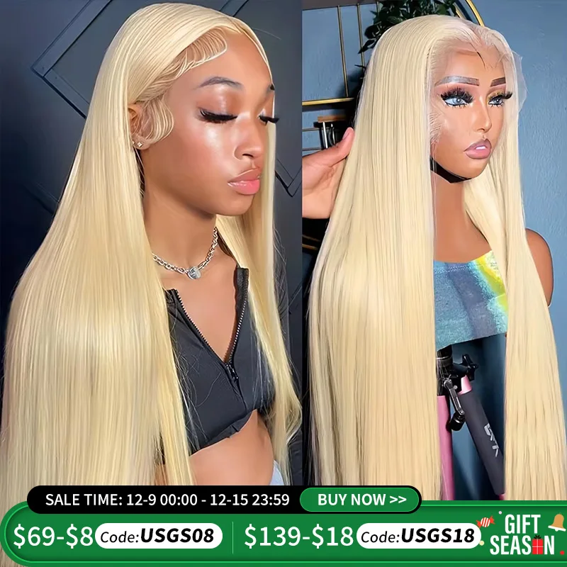 Blonde 613 Hd Lace Frontal Wig 13x6 13x4 Transparent Hd Lace Front Wig 30 Inch Brazilian Bone Straight Colored Human Hair Wigs