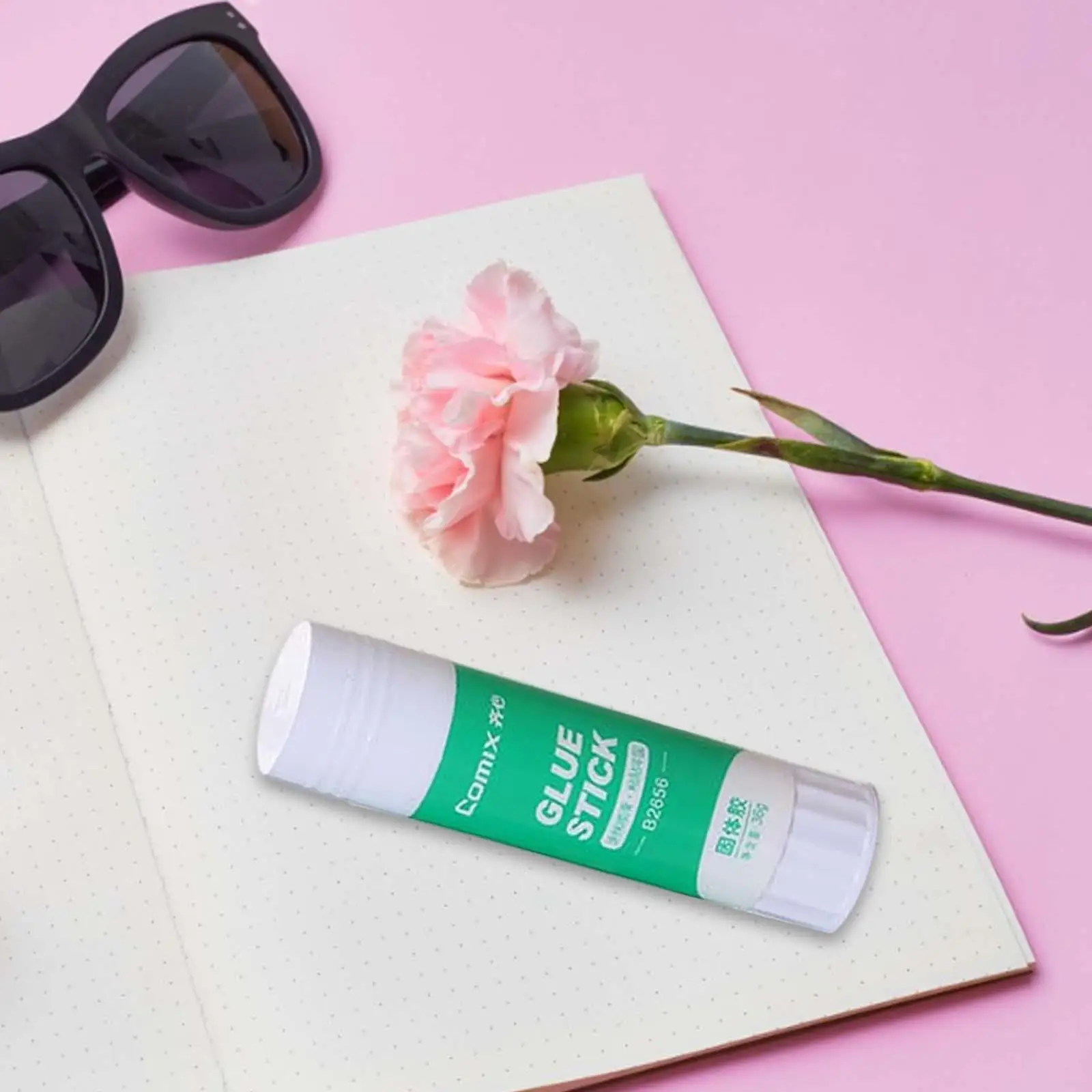 Vara de cola sólida para artesanato fotos, adesivos fortes, lavável, durável, 5 pcs