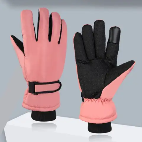 방풍 플러시 겨울 따뜻한 장갑 방수 두꺼운 스노우 보드 스키 장갑 터치 스크린 오토바이 사이클링 장갑