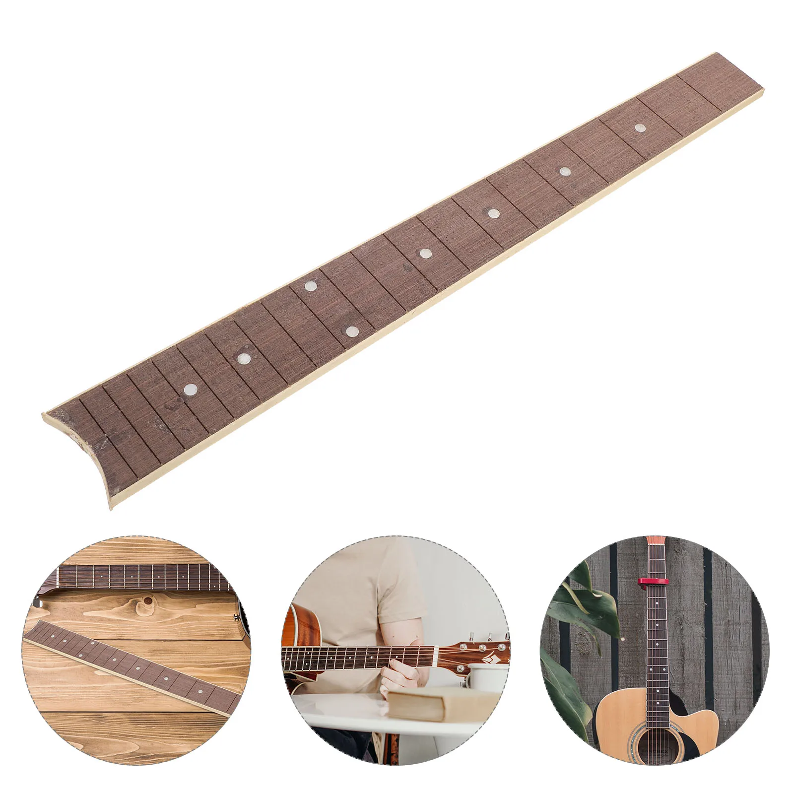 

1pc Wooden Fingerboard Folk Accessory Durable Wood Finger Plate Neck Head Replacement Smooth Surface Suppliy Folk Guitar Finger