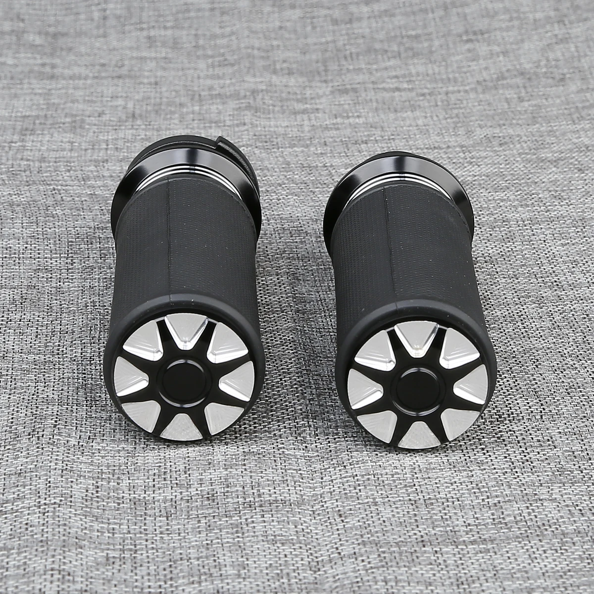 Motorcycle Black Electric Handle Bar Grips 1\