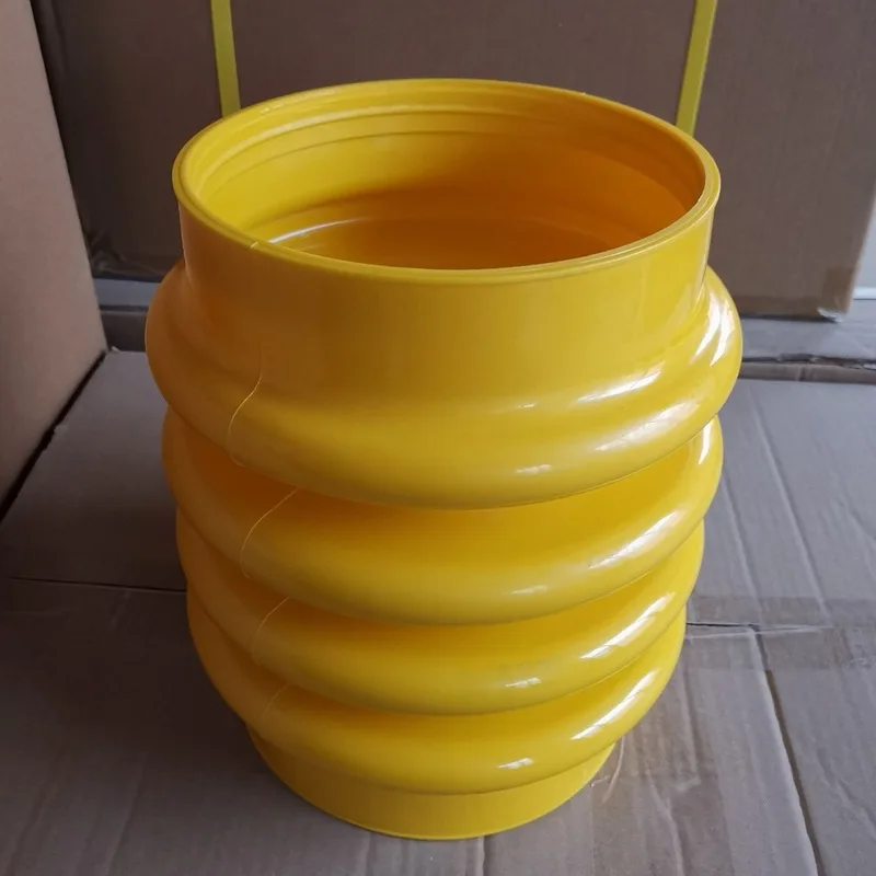 Rubber Corrugated Rammer Bellows For Wacker Bomag BS600 BS700 1006882 Yellow ID170mm H260mm Wear‑proof Bellow Spare Accessory