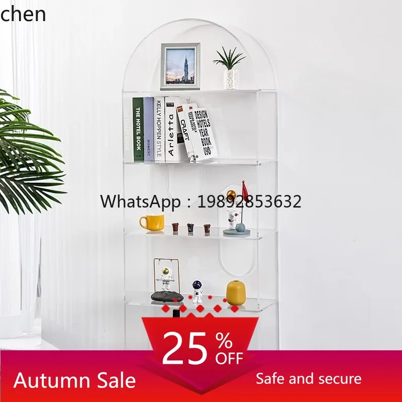 

acrylic bookshelf figure shelf living room creative floor multi-layer wall bookshelf
